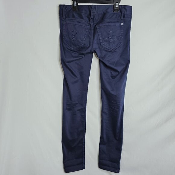 LILLY PULITZER Jeans Pants Worth Skinny NAVY BLUE size 0 XS Low Rise Preppy Chic - Picture 8 of 9